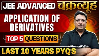 Application of Derivatives Toughest PYQs for IITJEE ADVANCED 2025  Chakravyuh Series [upl. by Aillicirp798]