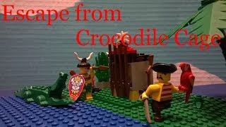 LEGO PIRATES Escape from Crocodile Cage [upl. by Yrac]