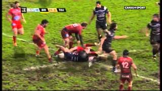 Top14 J17 2013 2014 Brive vs Toulon essai Rudy Wulf [upl. by Lucrece]