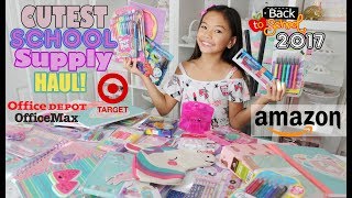 MASSIVE SCHOOL SUPPLIES HAUL 2017 [upl. by Marice518]