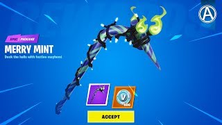 How To Get The MERRY MINT PICKAXE Minty Axe  Fortnite Battle Royale Chapter 2 LIVE [upl. by Airalav]