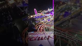 Olympia Looping Onride First Row rollercoaster munich speed wiesn oktoberfest fun adrenalin [upl. by Tnias]