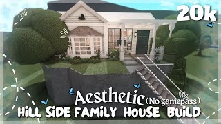 20K BLOXBURG AESTHETIC HILLSIDE FAMILY HOUSEBUILD 2STORY NO GAMEPASS [upl. by Ranice]