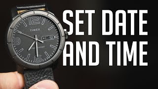 How to set time and date on Timex Style Watch [upl. by Angelica]