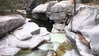 Upper Ammonoosuc Falls bridge view Bretton Woods ￼N￼H May 2024 [upl. by Ordisy]