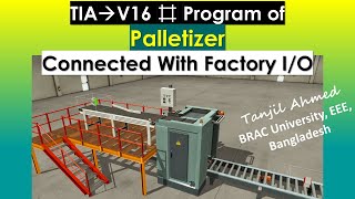 Lec54  Palletizer with System Pause and Unpause  TIA Portal V16  Program link Provided [upl. by Orvil]