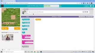 L167 Codeorg  Express2021  Lesson 16 While Loops in Farmer  level 7 [upl. by Amalbergas]