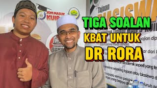 WAHABI ASYAIRAH MATURIDIAH TIGA SOALAN KBAT UNTUK DR RORA [upl. by Eidda262]