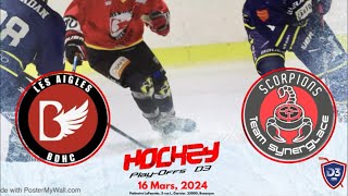 Match de Hockey sur Glace Playoffs D3 Besançon vs Mulhouse en direct [upl. by Llehsad]