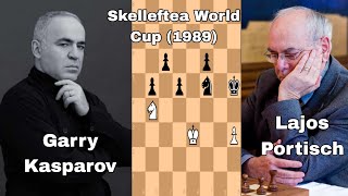 Skelleftea World Cup 1989 Lajos Portisch vs Garry Kasparov [upl. by Chaves]