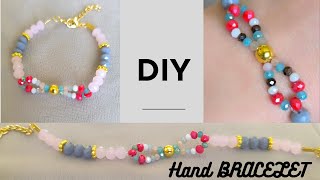 DIY how to make a bowknot bracelet from Ceramic beads stepbystep [upl. by Ahsiel]