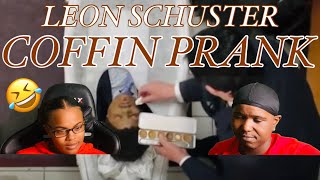 COFFIN PRANK  LEON SCHUSTER  OFFICIAL VIDEO  REACTION [upl. by Ytok]