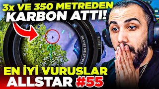 3X AMR İLE 350 METREDEN KARBON ATTI İMKANSIZ OLAY 😱 EN İYİ VURUŞLAR ALLSTAR 55  PUBG MOBILE [upl. by Fenton]