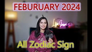 FEBRUARY 2024 Horoscope   February 2024 Monthly Prediction All 12 RashiZodiac Tarot [upl. by Nepets89]