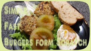 Simple Fast Burgers From Scratch Recipe [upl. by Ecnarret]