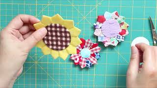 How to make a Mini dresden plateMini dresden plate tutorial [upl. by Euqinommod]