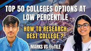 How to Research College🔥Marks vs Percentile  Top 50 Colleges of MHT CET 2024 [upl. by Yllor]