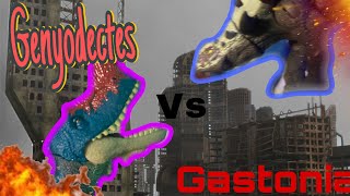 Genyodectes vs Gastonia A dinosaur fight my first stop motion [upl. by Kauppi88]