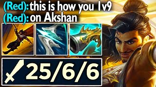 AKSHAN IS A 1v9 GOD Heres How You Do It Akshan Gameplay  LoL [upl. by Ellekram7]