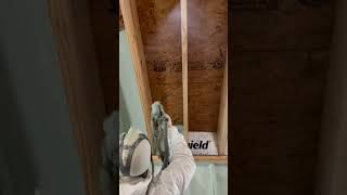 Spray Foam Directly To The Roof Deck sprayfoaminsulation satisfying [upl. by Colville520]