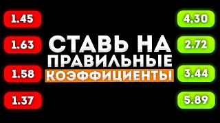 ✅ ПРАВИЛЬНЫЕ КОЭФФИЦИЕНТЫ Беспроигрышная стратегия ставок на спорт ЛУЧШАЯ СТРАТЕГИЯ [upl. by Starobin]