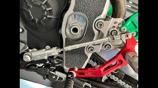 2021 Aprilia RSV4 Giamoto Rearset Installation [upl. by Ramad]