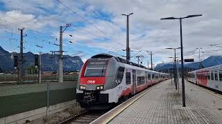 Einfahrt des Regionalexpress 1516 am 10092024 in Wörgl Hbf [upl. by Hayashi]