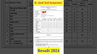 D Eled result 3rd Semester 2024 result reels deled [upl. by Stark]