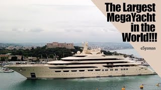 Largest SuperYacht in the World Dilbar MegaYacht [upl. by Qooraf]