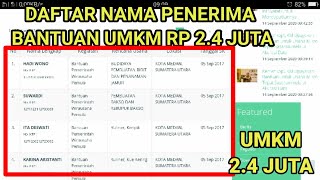 Cek Nama Penerima Bantuan UMKM 12 Juta Seluruh Indonesia [upl. by Nerro]