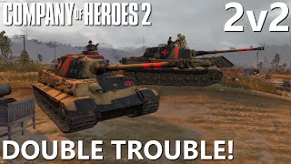 2 KING TIGERS  CoH2 2v2 Randoms [upl. by Derward]