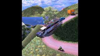 reckless bus driver on the highway 011  Euro Truck Simulator 2 [upl. by Dranyam]