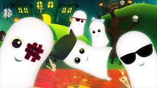 five little ghosts  scary rhymes  nursery rhymes  halloween song [upl. by Ryann]