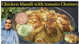 Chicken Mandi Arabic Rice recipe Chicken Mandi with special tomato RecipeBohraRecipe [upl. by Winters687]