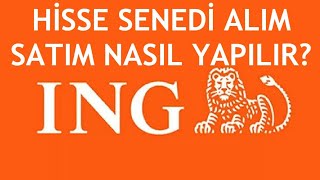 İNG Bank Hisse Senedi Alım Satım Nasıl Yapılır [upl. by Scheers]