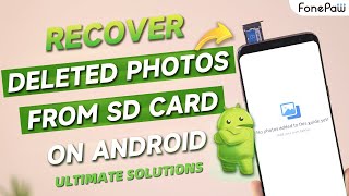 How to Recover Deleted Photos from SD Card on Android Phone 2 Ways No Card Reader [upl. by Yup329]