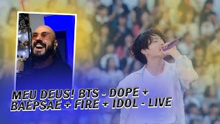 BTS 방탄소년단  Dope  Baepsae Silver Spoon  Fire  Idol  Live Performance  react reaction [upl. by Akcirderf102]