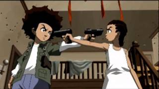 The Boondocks Soundtrack  Huey VS Riley Unremixed [upl. by Ahsiryt]