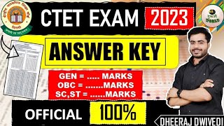 CTET Answer Key result out कब से इतने नंबर बढ़ेंगे ctet 2023  ctet official Answer Key ctet [upl. by Ambert]