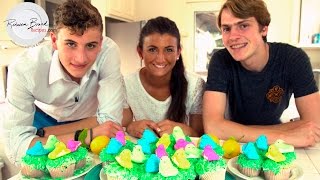 Lemon Filled Cupcakes Recipe with Peeps on Grass [upl. by Sorensen]