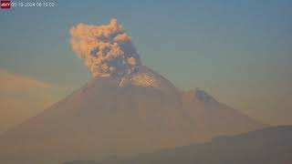 May 19 2024 Eruption at Popocatepetl Volcano in Mexico [upl. by Remde]