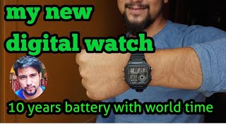 Casio Youth Grey Dial Mens Watch  AE1200WH1AVDF D097 unboxing and review water test [upl. by Nehgam]