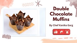 quotEggless Double Chocolate Muffins Recipe  Super Moist amp Fudgy Treatquot [upl. by Cosenza]