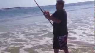 part 2 golden travalley inskip point 3112013 fishing [upl. by Ellinehc409]