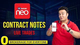 Kotak Neo Contract Note  Kotak Neo Zero Brokerage Explanation  kotakneo zerobrokerage [upl. by Howarth]