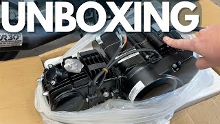 125cc Semiauto Chinese engine unboxing [upl. by Tomkin913]