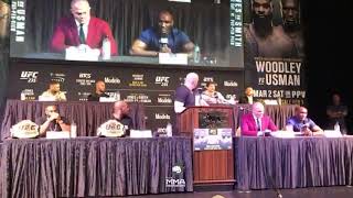 Ben Askren trolls Kamaru Usman at the UFC 235 Press Conference [upl. by Anelis]