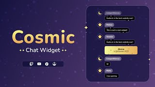 Cosmic Twitch Chat Widget for StreamElements amp OBS Studio [upl. by Huntingdon]