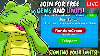 🔴 LIVE 2 GIVING FREE SHINY UNITS in Sandbox Toilet Tower Defense [upl. by Ahsekat]