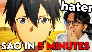 Sword Art Online Hater Reacts to quotSAO IN 5 MINUTESquot [upl. by Dviad]